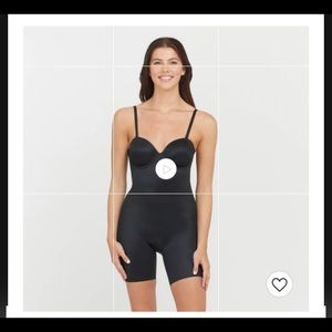 Assets by spanx women strapless mid thigh bodysuit